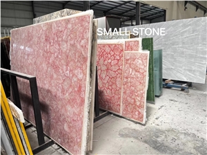 Pink Quartz Semi Precious Stone Wall