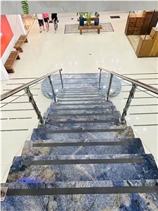 Natural Blue Azul Bahia Granite Stair, Step & Risers