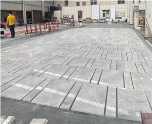 Turkey Castle Gray Marble Floor Tiles For Project