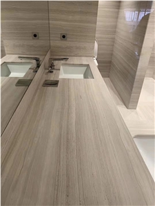 White Wooden Marble Vanity Tops, Bathroom Countertop