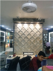CNC Carved 3D Sandstone Mosaic Wall Cladding