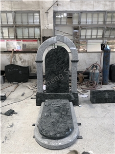 Bahama Blue Granite Monument/Tombstone Custom Design