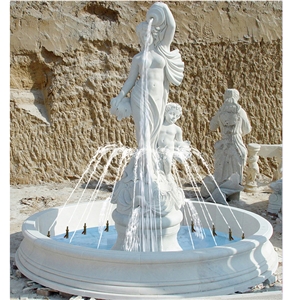 China Guangxi White Marble Fountain Sculpture