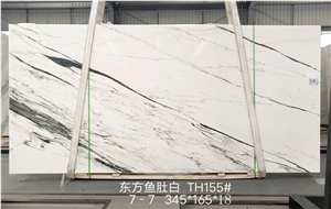 White Marble Oriental Belly White Marble Slab