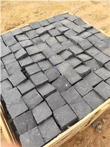 Black Basalt Split Cobble Stone Paving Stone