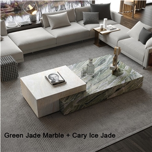 Customizable Natural Marble Sahara Noir Marble Tea Table