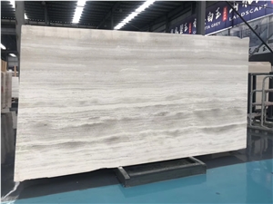 White Wood Grain Marble For Hotel Decoration