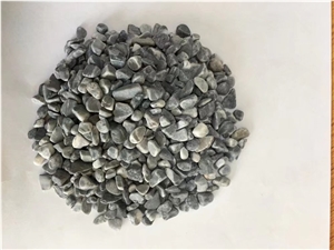 2-4Mm Tumbled Grey Pebble Stone For Resin Floor
