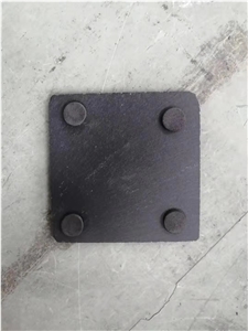 4"Black Slate Stone Coasters  For Laser Engraving