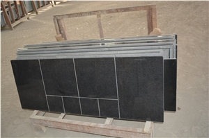 54"X24" With 3" Riser Black Granite Fireplace Hearth