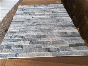 Cloudy Grey Stacked Stone Veneer Wall Cladding