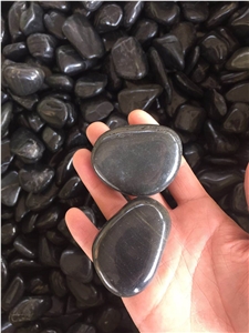 Good Quality Bulk Polish Black Pebble Stone For Garden