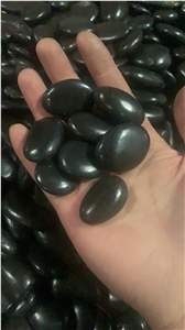 High Polished Black Pebbles Stone For Garden