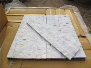 Interior White Quartzite Culture Stone Wall Panel Cladding
