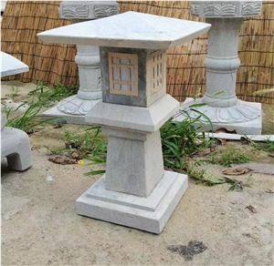 Outdoor Carved Stone Lantern For Garden Decoration