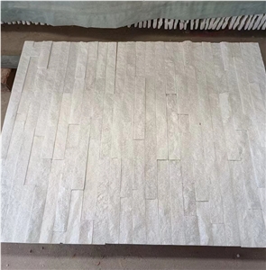 Pure White Quartzite Ledgestone Veneer Stone