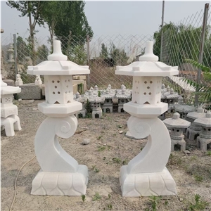 Stone Chinese Garden Lantern Landscaping Japanese Lamp