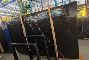 Hot Sale Nero Marquina Black Marble No Crack