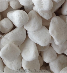 Tumbled Marble Pebble, White Pebble Stone