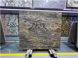 Andean Landscape Marble Andes Mountains Golden Brown Stone
