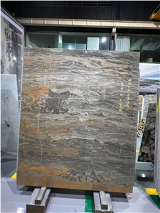 Andean Landscape Marble Andes Mountains Golden Brown Stone