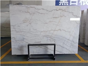 China Guangxi Kwong Sal White Marble Carla Stone Slab Tile