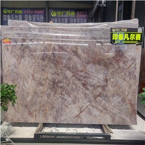 Versailles Gold Marble Brown Pink Marble Slab Project Use
