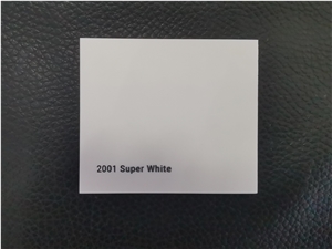 Artificial Quartz2001 Slab Engineered Super White Stone Tile