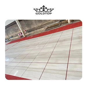 Best Quality Polished White Wood Marble Tiles For Flooring