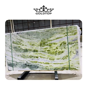 GOLDTOP OEM/ODM  Ice Green Marble Slabs