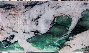 Emerald Wave Green Quartzite Slab