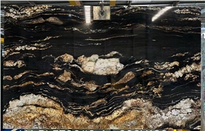Natural Juparana Magma Gold Slab For Wall Cladding
