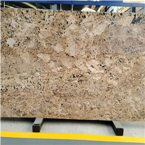 Building Materials Giallo Crystal Granite Slabs For Interior