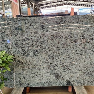 Noble And Luxurious Slab Blue Emerald Granite For Hotel Wall
