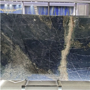 Upscale Exotic Blue Sodalite Slabs For High-End Hotel Villa