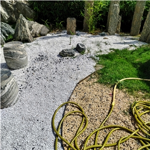 White Thassos Marble Crushed Chips Aggregates For Landscape