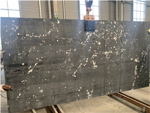 Calacatta Black Polished Surface Slabs Wall Panel