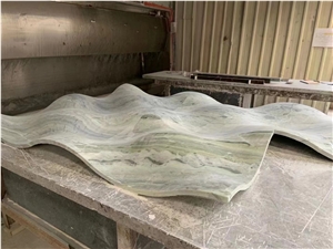 3D Marble Waving Wall Decor Panels Statuario CNC Wall Panels