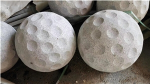 Stone Safety Barriers Grey Granite G633 Street Parking Balls