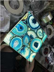 Blue Agate 7 Colors Slab For Wall And Floor Tiles