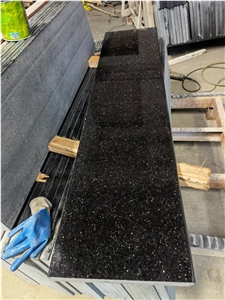Black Galaxy Granite Slab And Tile For Countertop