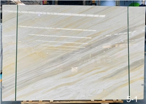 Polished Earl White Marble Slabs & Tiles With Gold Veins