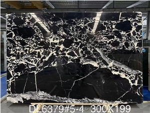 High-End Bvlgari Black Marble Slab For Home Decoration