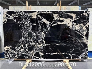 High-End Bvlgari Black Marble Slab For Home Decoration