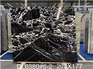 High-End Bvlgari Black Marble Slab For Home Decoration