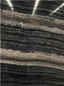 Antiquity Black Wooden Marble Slabs