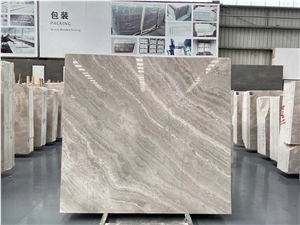 Cross Cut White Wooden Marble Tiles,Twill Propitious Clouds