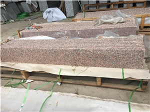 G562 Granite, Maple Red Granite Stair, Step & Risers