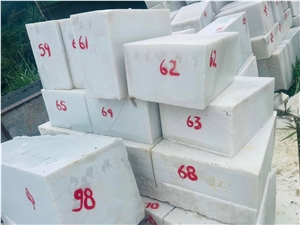Vietnam Gray Light Snow White Marble Blocks