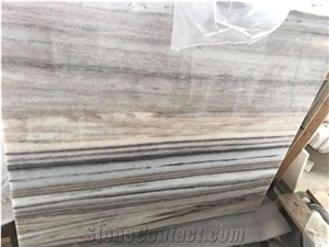Vietnam Gray Wood Crystal White Marble Slabs